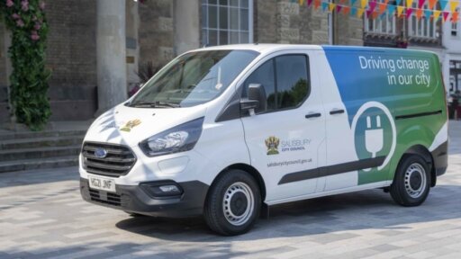 A photograph of Salisbury City Council's Electric Vehicle