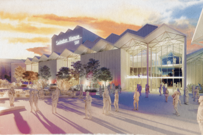An artists impression of planned entertainment venue in Swindon