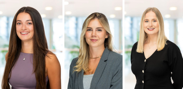Three Goughs apprentices Millie, Daisy and Liberty