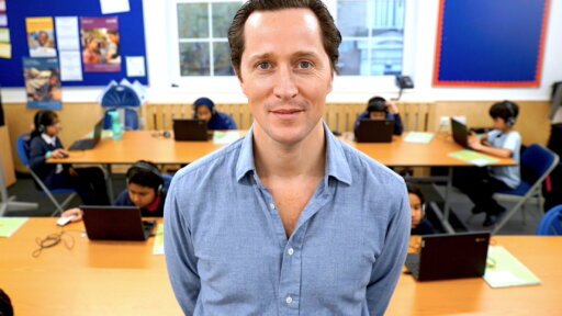 Tom Hooper -CEO and founder Third Space Learning blue shirt